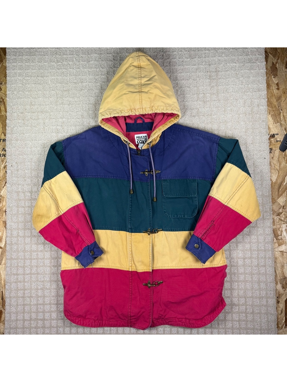 Pelican Cove Colorblock Hooded Jacket L